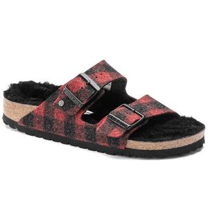 Birkenstock Wool Felt Plaid Sandals